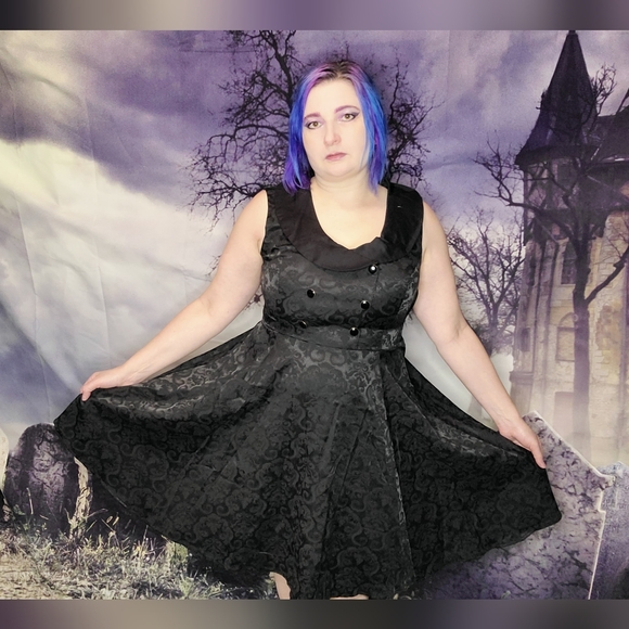 hearts and roses Dresses & Skirts - Hearts and roses London Gothic pinup '50s fit flare dress size 12